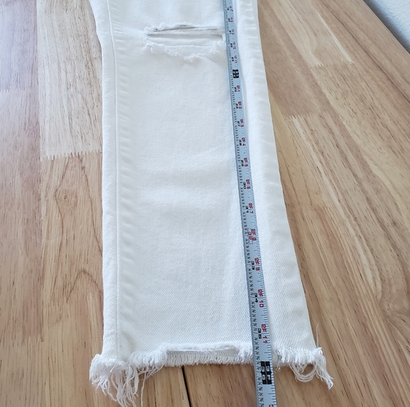 Levi's 721 Jeans Women's Size 30 High-rise Skinny Ankle Distressed White Denim - Picture 11 of 15